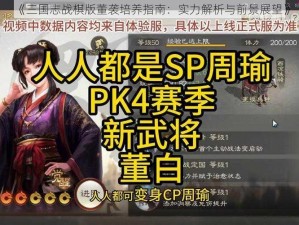 《三国志战棋版董袭培养指南：实力解析与前景展望》